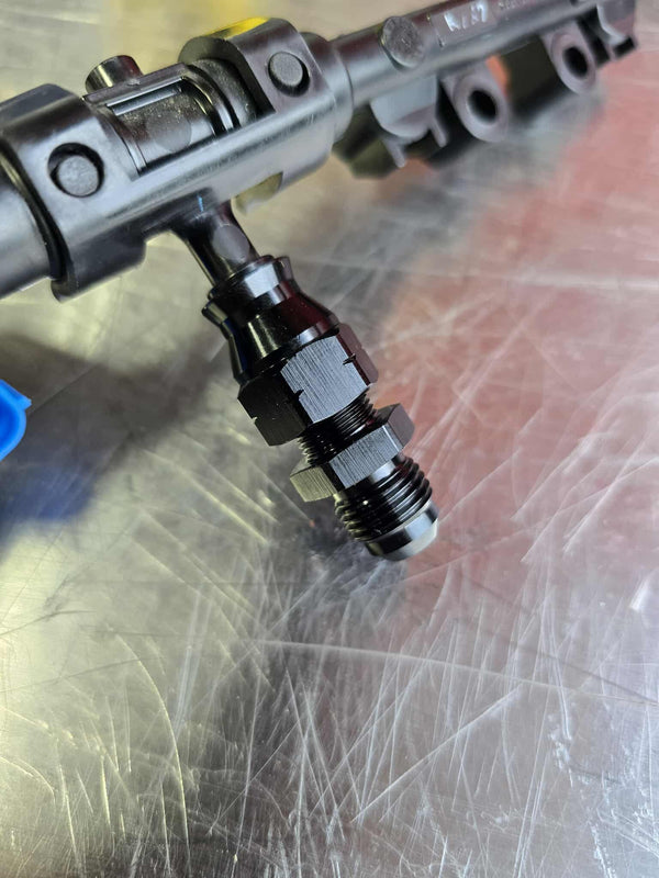 5/16 barb to 6an fuel rail adaptor