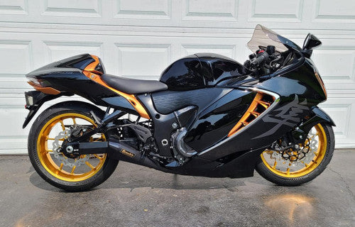 Brocks Penta-Carbon Full System 15" Muffler Suzuki Hayabusa (22-26) Polished