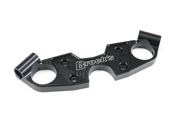 BROCK'S Triple Tree Clamp Black Hayabusa